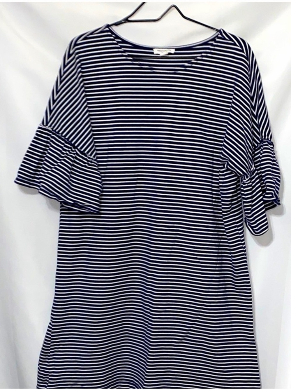 Beachlunchlounge Black and White Striped DRESS WOMENS SIZE XL EUC CLEAN